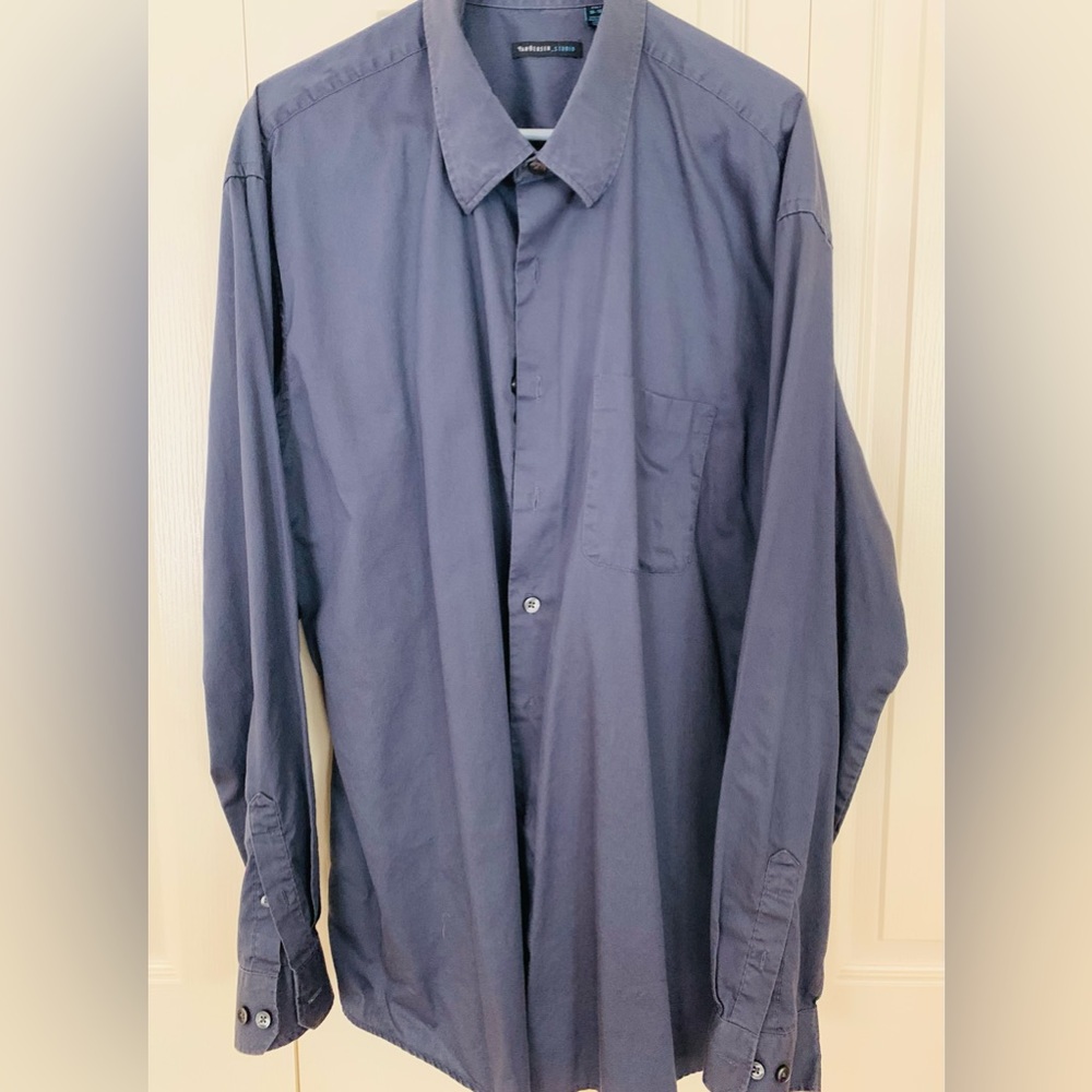 Men’s big and tall, then Heusen, long sleeve button down shirt